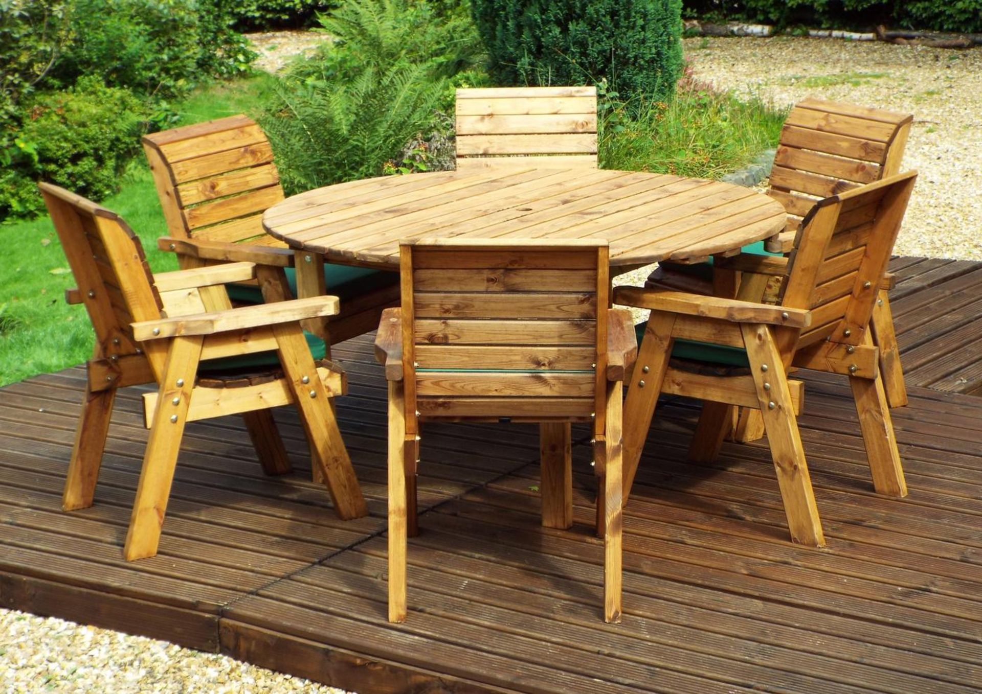 Six Seater Circular Table Set is a classic outdoor dining table and chairs. This superb outdoor - Bild 3 aus 3