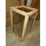 Zula Lantern Natural Bamboo And Glass 360x290mm Bamboo And Glass Lantern Exudes Serious Coastal