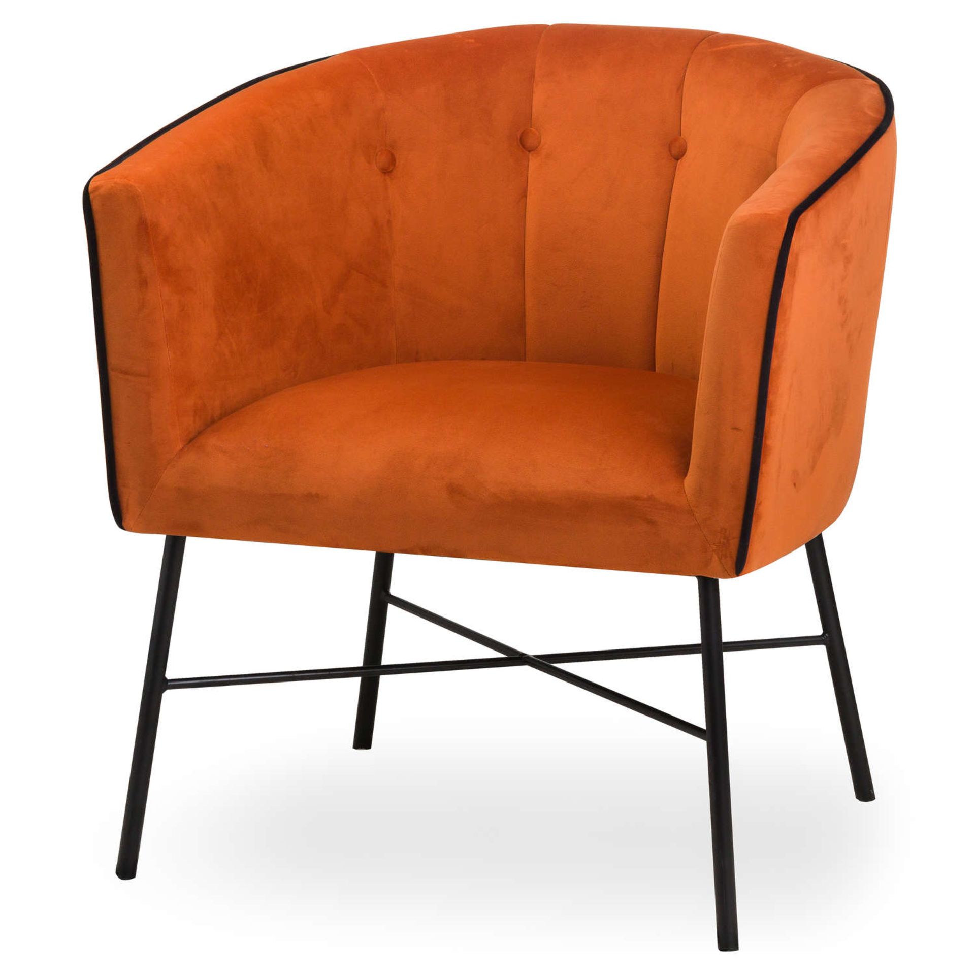 Rust Velvet Urban Tub Chair, this is a large tub chair making it a practical and cosy addition to