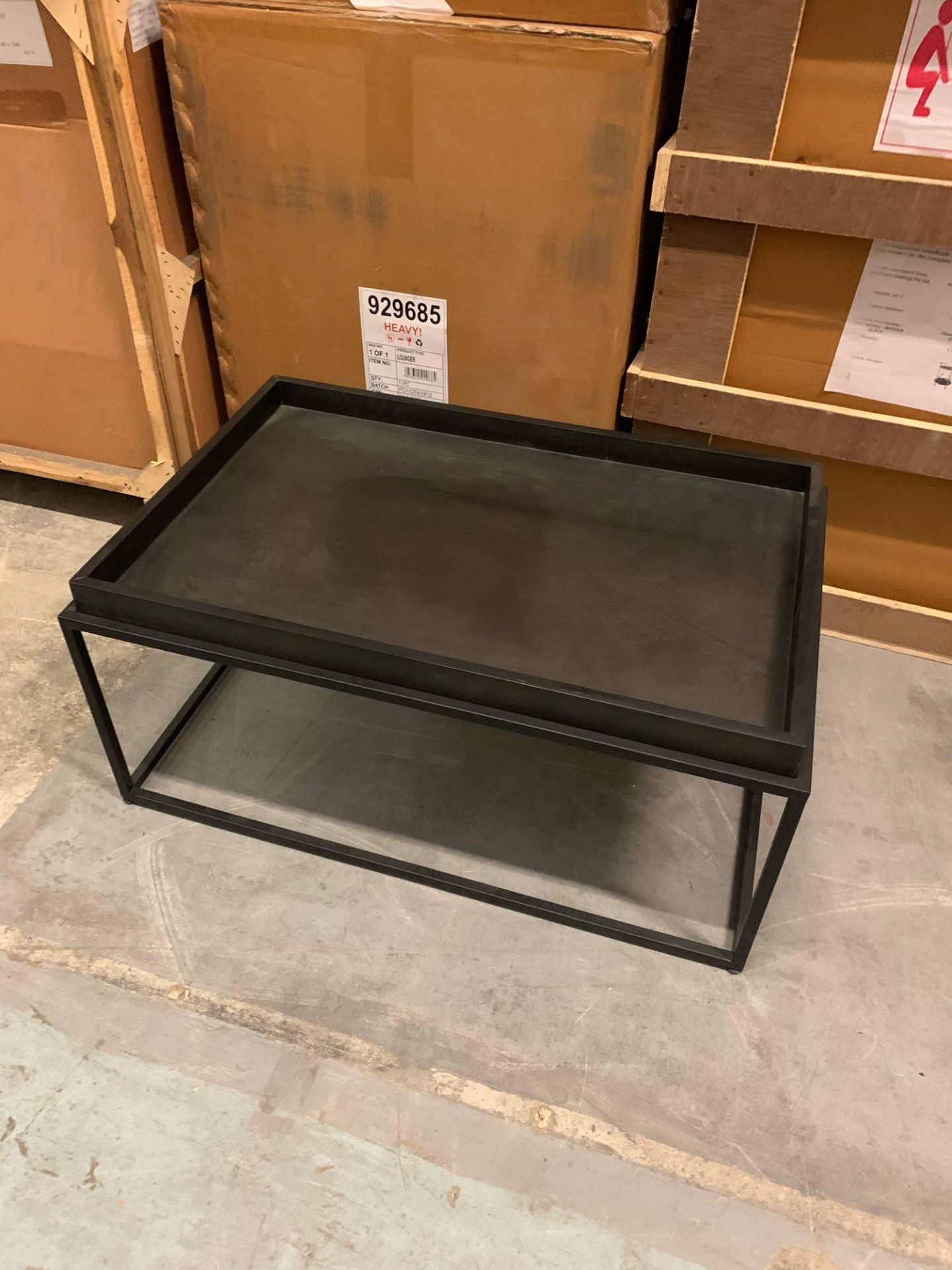 Forden Tray Coffee Table Black W900 x D600 x H400mm The Forden Black Side Table Completed With A - Bild 2 aus 5