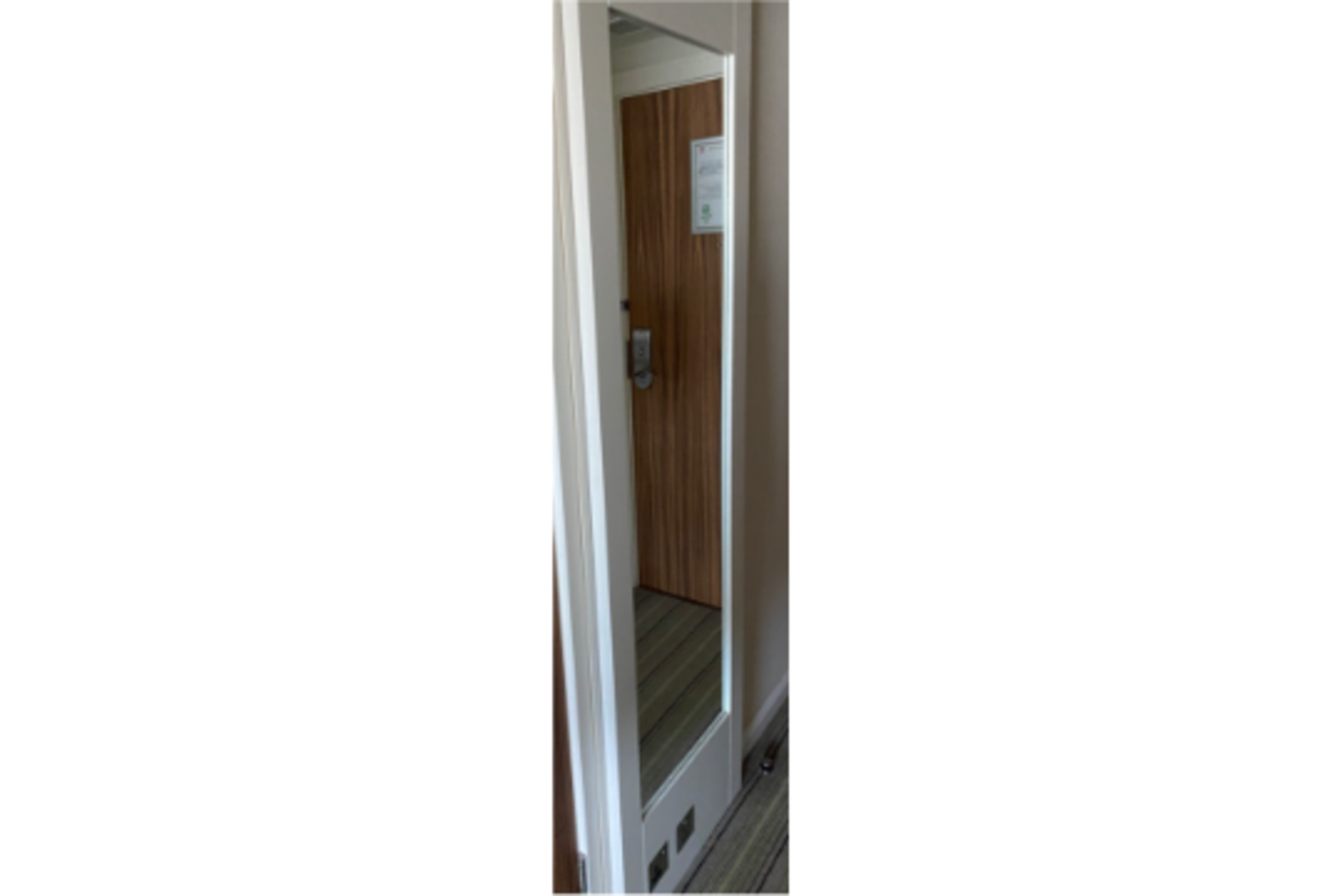 Curtis Contract Furniture Full Length Dress Mirror White 534 (w) x 50 (d) x 2150mm (h)