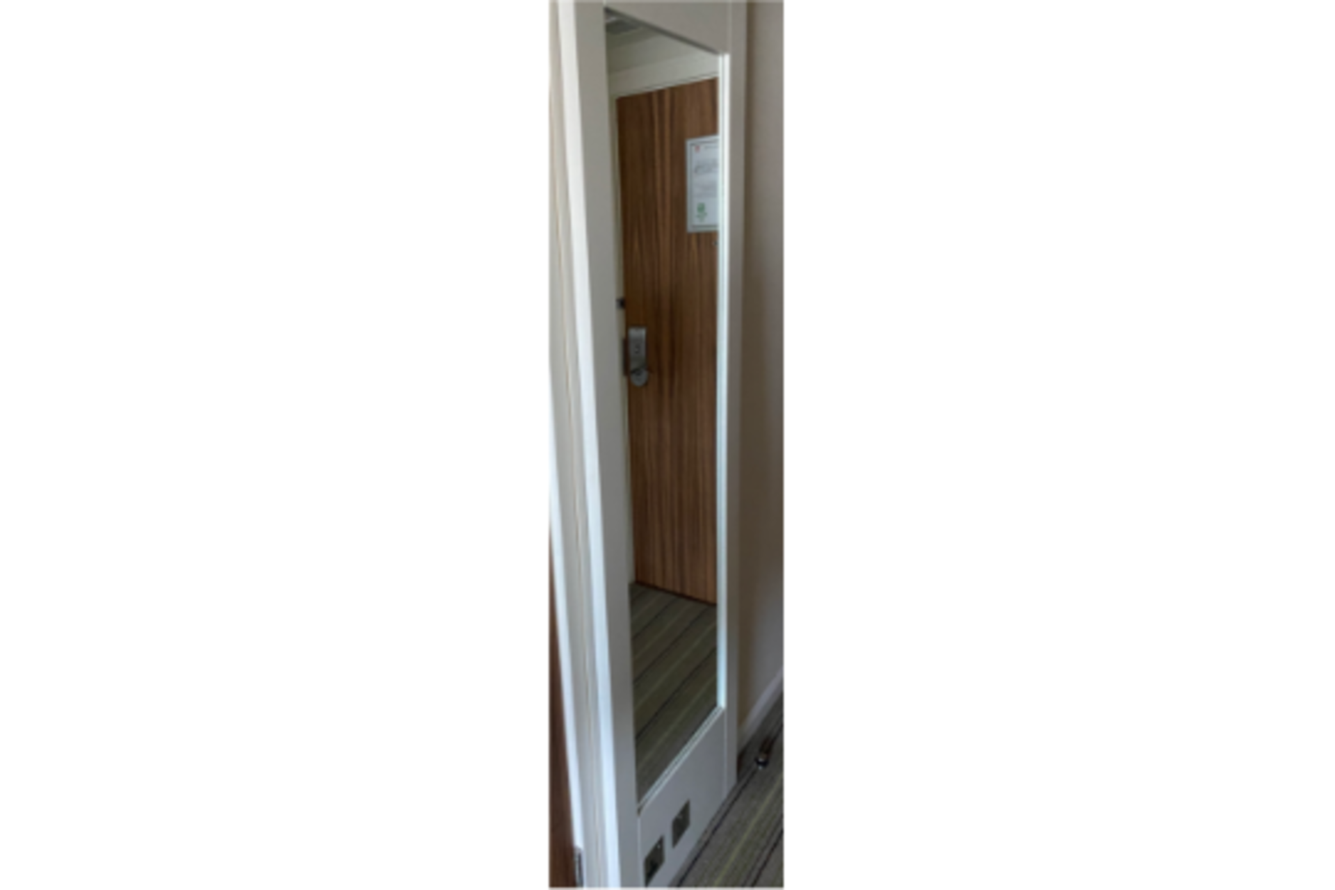 Curtis Contract Furniture Full Length Dress Mirror White 534 (w) x 50 (d) x 2150mm (h)(