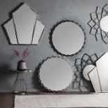 Novia Mirror Bronze This Modern Round Wall Mirror Has A Overlapping Bronze Coloured Frame As Round