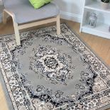 Lancaster Grey Traditional Rugs Large Classic Pattern Carpet Introduce A Traditional Centrepiece