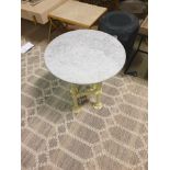 Essen Side Table Marble And Cast Iron Base CreamThe Essen Is A Vintage Industrial Inspired