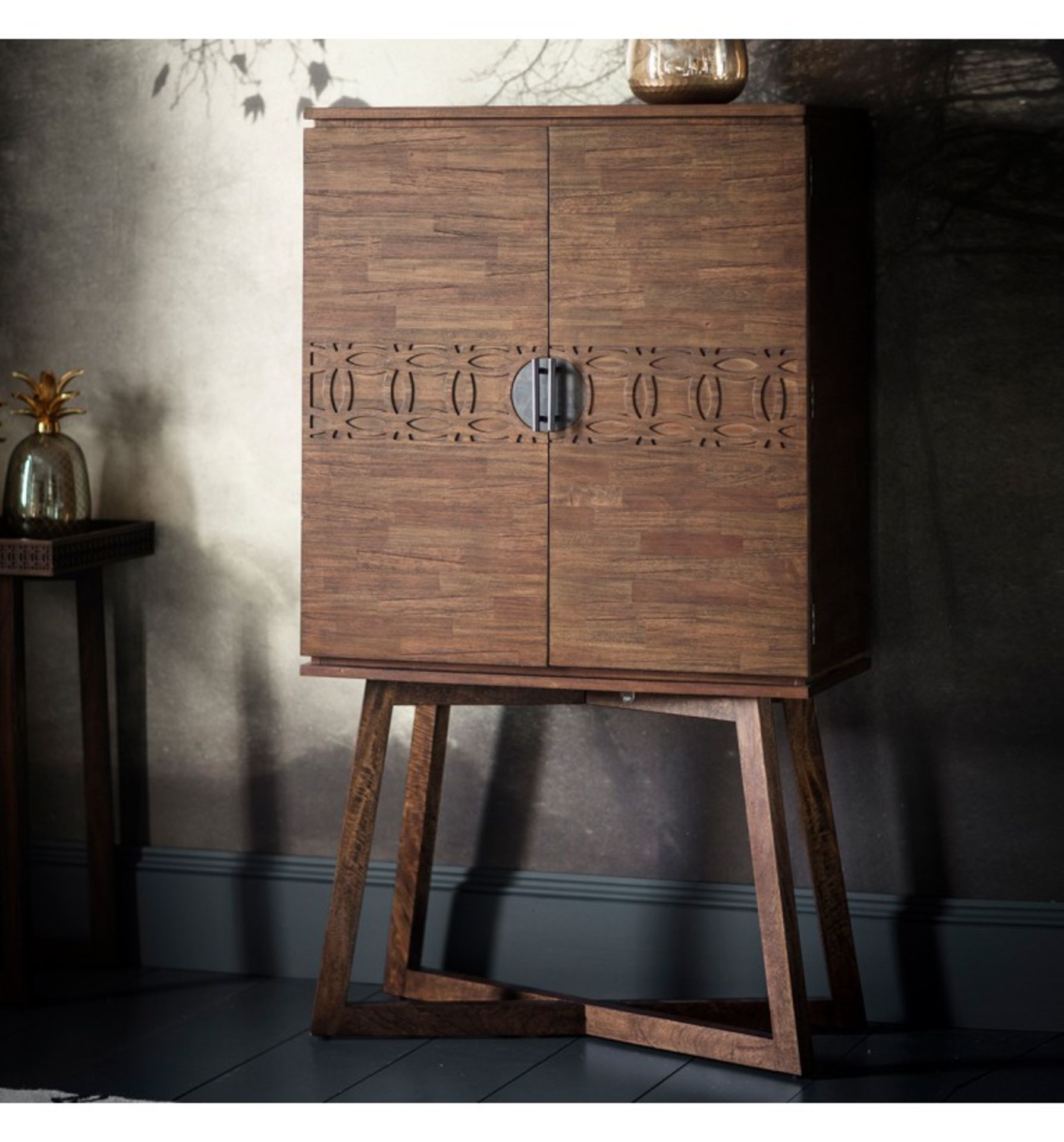 Boho Retreat Cocktail Cabinet The Boho Retreat Cocktail Cabinet Is Made Using Mango Solids With