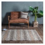 Rojas Leather Rug Chocolate Add Some Texture To Your Interior With This Striped Handloomed Leather