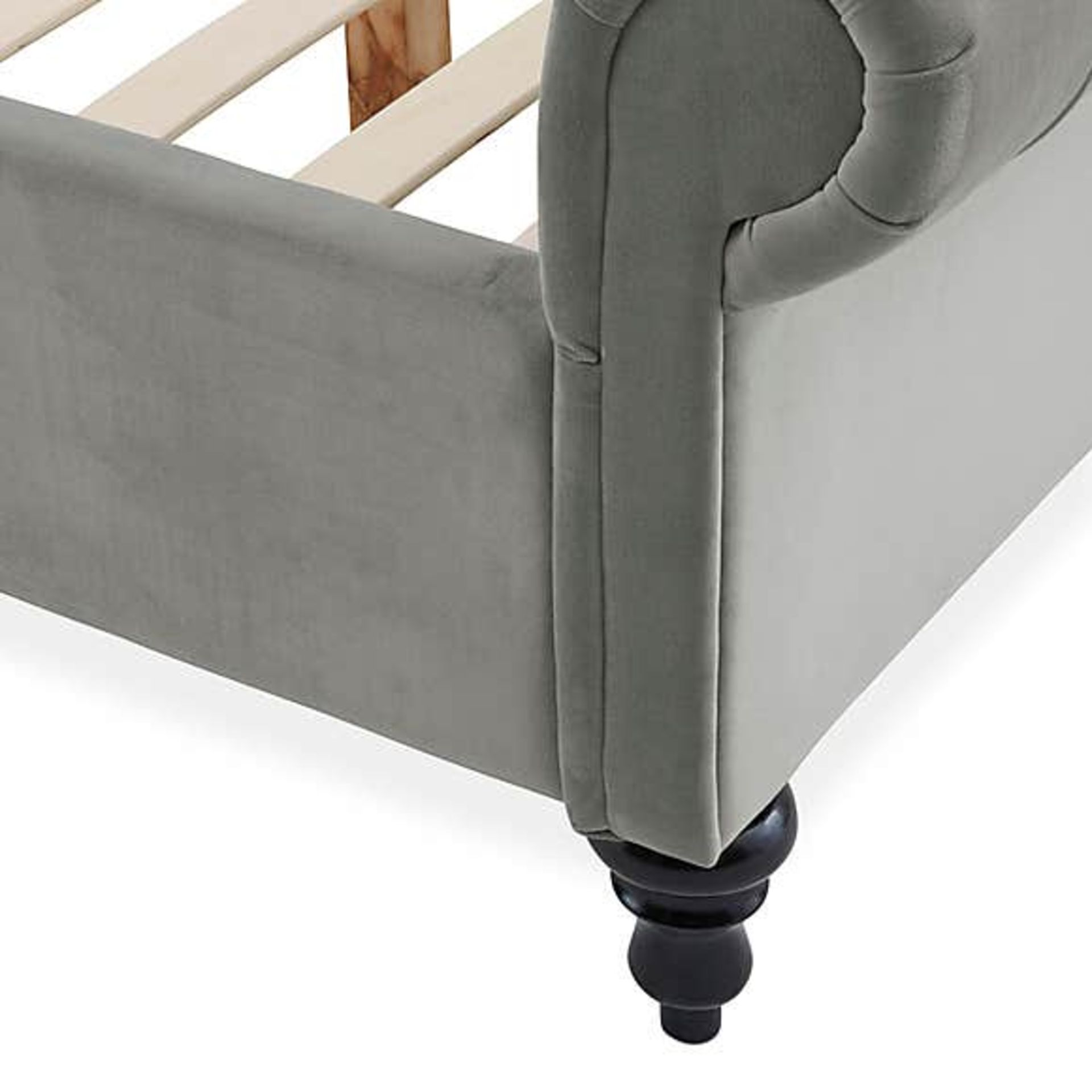 Belgrave Classic Super King Chesterfield Pale Grey Bed Frame Inspired By The Iconic Chesterfield - Bild 3 aus 3