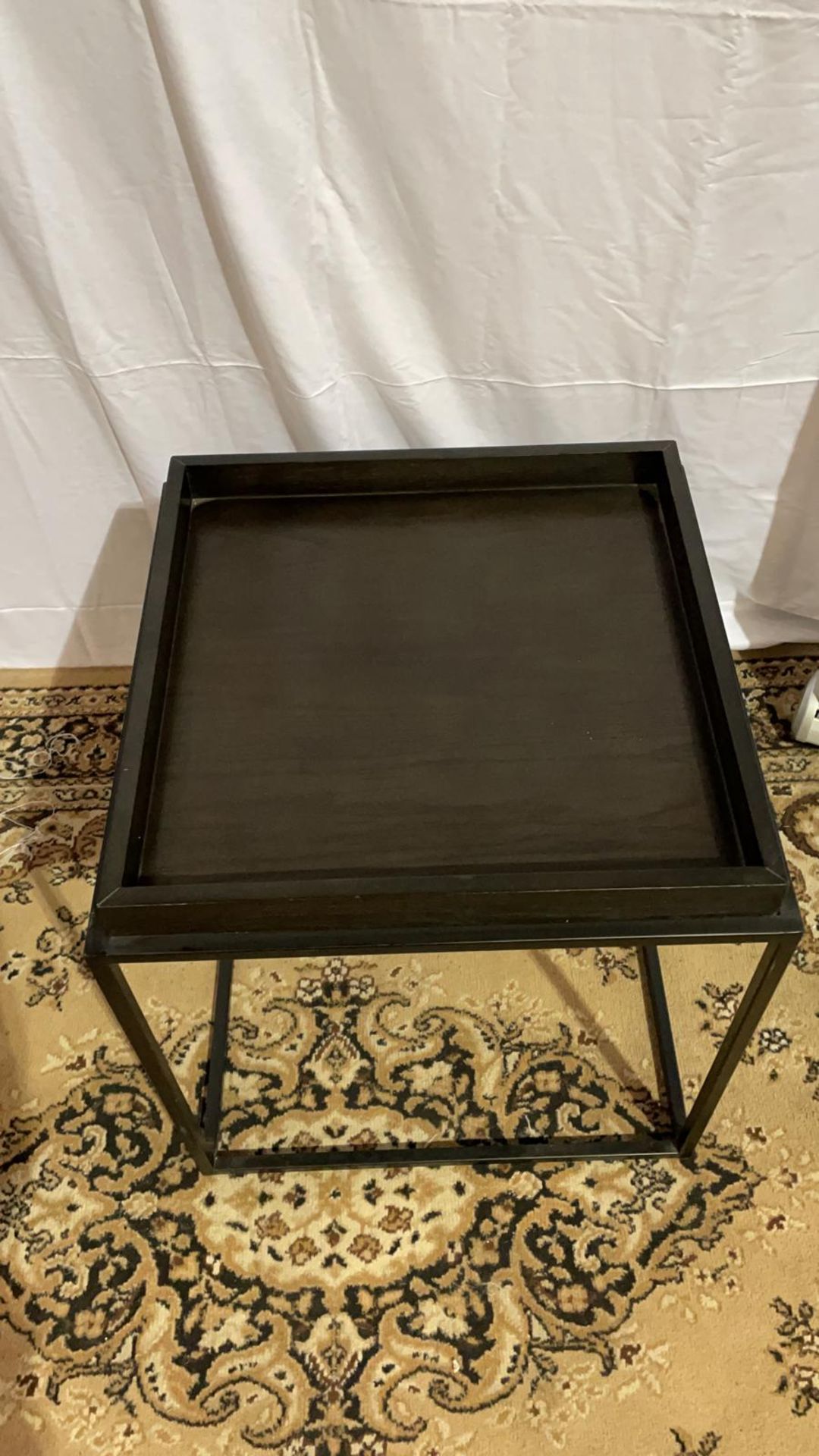 Forden Tray Side Table Black The Simple Angular Black Metal Frame Allows A Clear View Of The Floor - Bild 2 aus 4