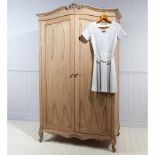 Chic 2 Door Wardrobe Weathered Handcrafted From Solid Mindi Ash Wood Traditionally Constructed.