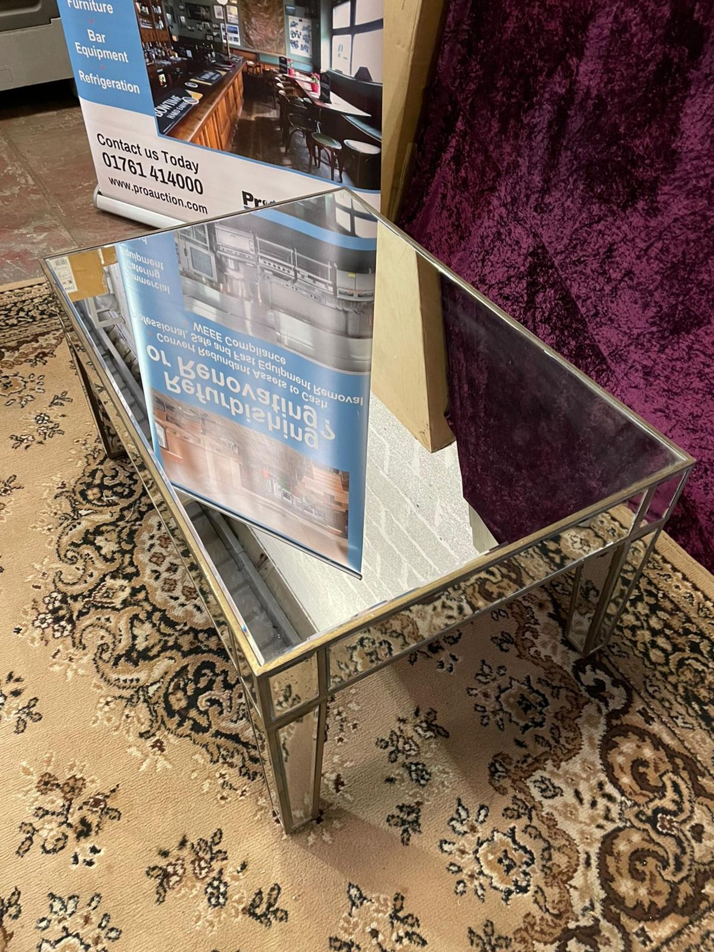 Belfry Mirrored Coffee Table A Fantastic Coffee Table Which Has A Frame With Mirrored Surfaces. It’s