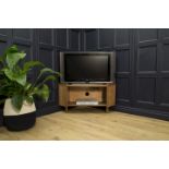 Ripple Corner TV Unit 2 Doors Mid Century Style Media Unit Take Iconic Design And Beautiful