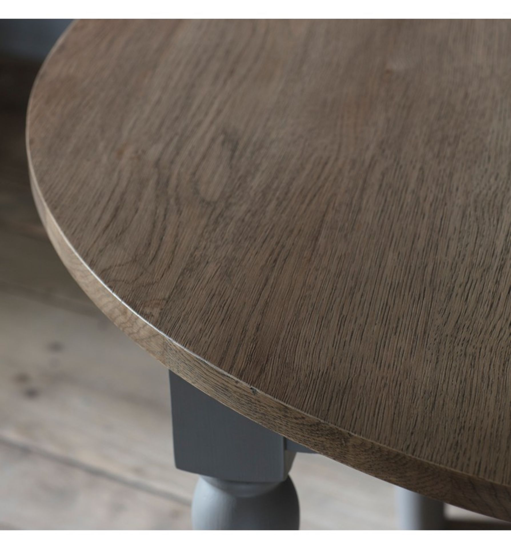 Cookham Round Extending Dining Table Grey A Butterfly Leaf Table Extending To 1550mm, Seating Up - Bild 2 aus 4