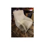 **Clearance** A Pair of Cream upholstered designer inspired armchair a super comfortable modern