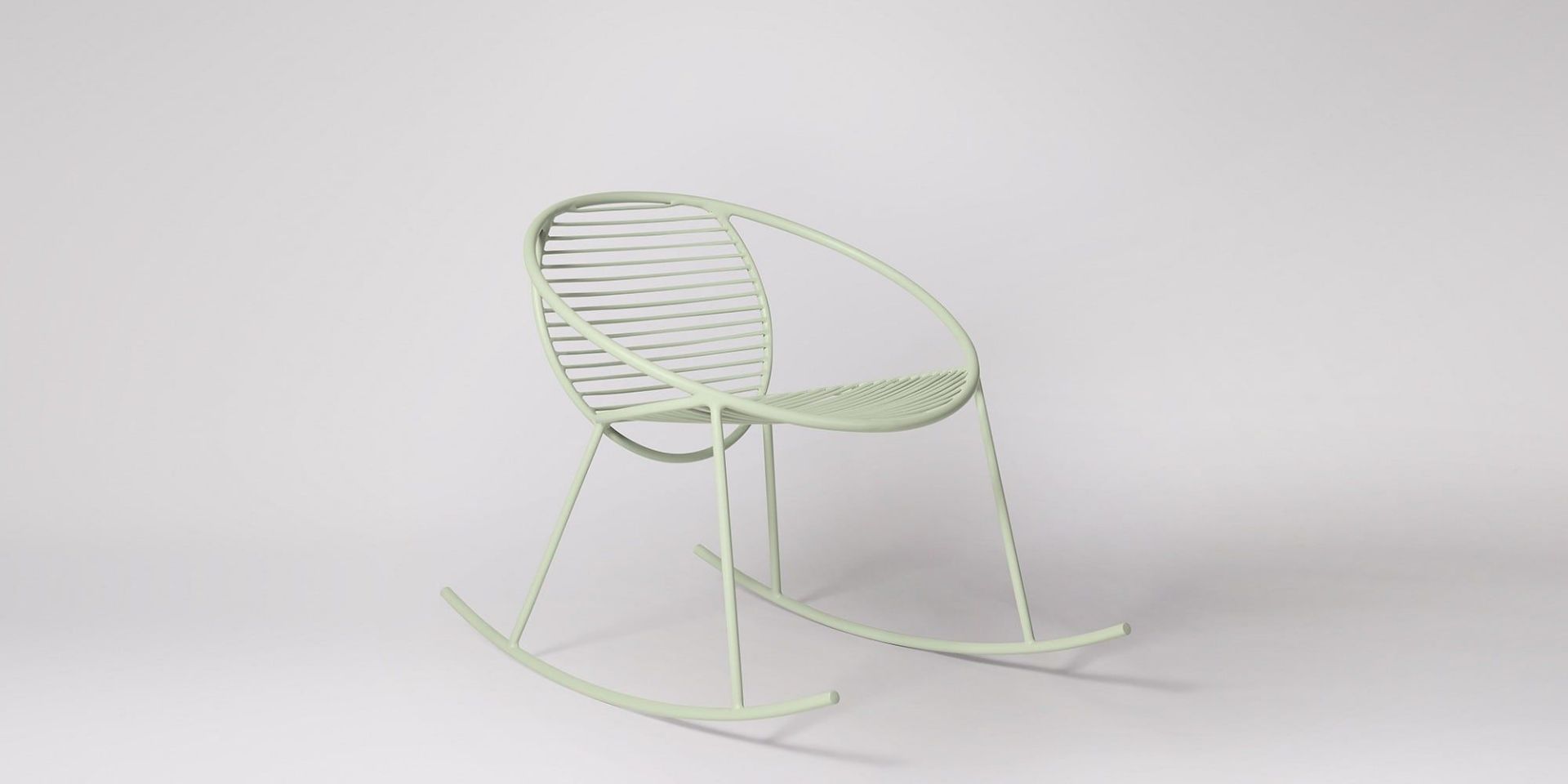 Finsbury Garden Rocking Chair Pastel Green Steel By Swoon Editions (brand new boxed) (brand new