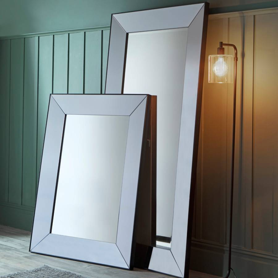 Vasto Rectangular Euro Grey Stylish And Versatile, The Vasto Leaner Mirror Serves As A Practical