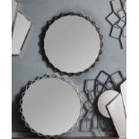 Novia Mirror Bronze This Modern Round Wall Mirror Has A Overlapping Bronze Coloured Frame As Round