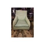 **Clearance** A Pair of Green upholstered designer inspired armchair a super comfortable modern