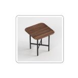 Contemporary Walnut Side Table With A Focus On Minimalist Design And Natural Material Marries
