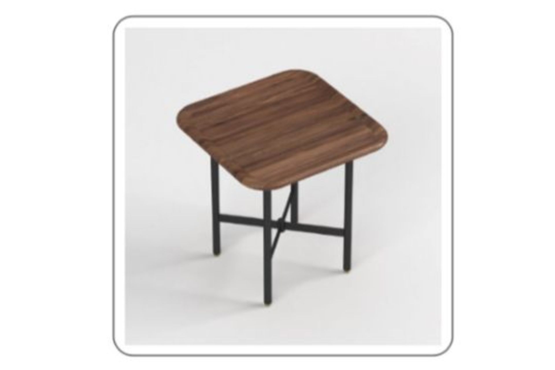 Contemporary Walnut Side Table With A Focus On Minimalist Design And Natural Material Marries