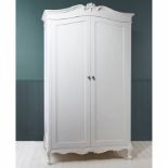 Chic 2 Door Wardrobe Vanilla White Intricate Detailing Completes The Elegant Design Of Frank