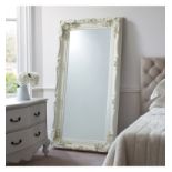 Carved Louis Leaner Mirror Cream Timeless Elegant Mirror In A Sophisticated Matt Cream Finish W895 X