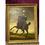A Substantial And Impressive Oil On Canvas In Gilt Ornate Frame Depicting A Cavalry Officer 1200 x