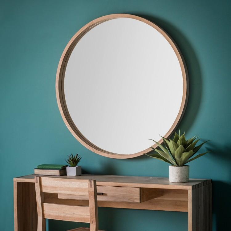 Bowman Mirror Large The Bowman Mirror By Gallery Direct Is Made Using Natural Materials. The Oak