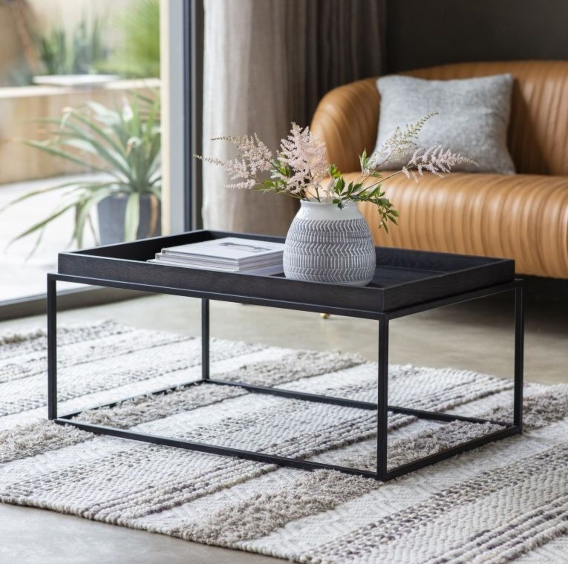 Forden Tray Coffee Table Black The Forden Black Side Table Completed With A Practical Tray Top Table