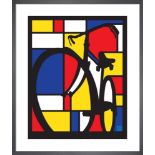 Mondrian Bike Framed art print by Sassan Filsoof Framed Art Print on Matt 250gsm conservation