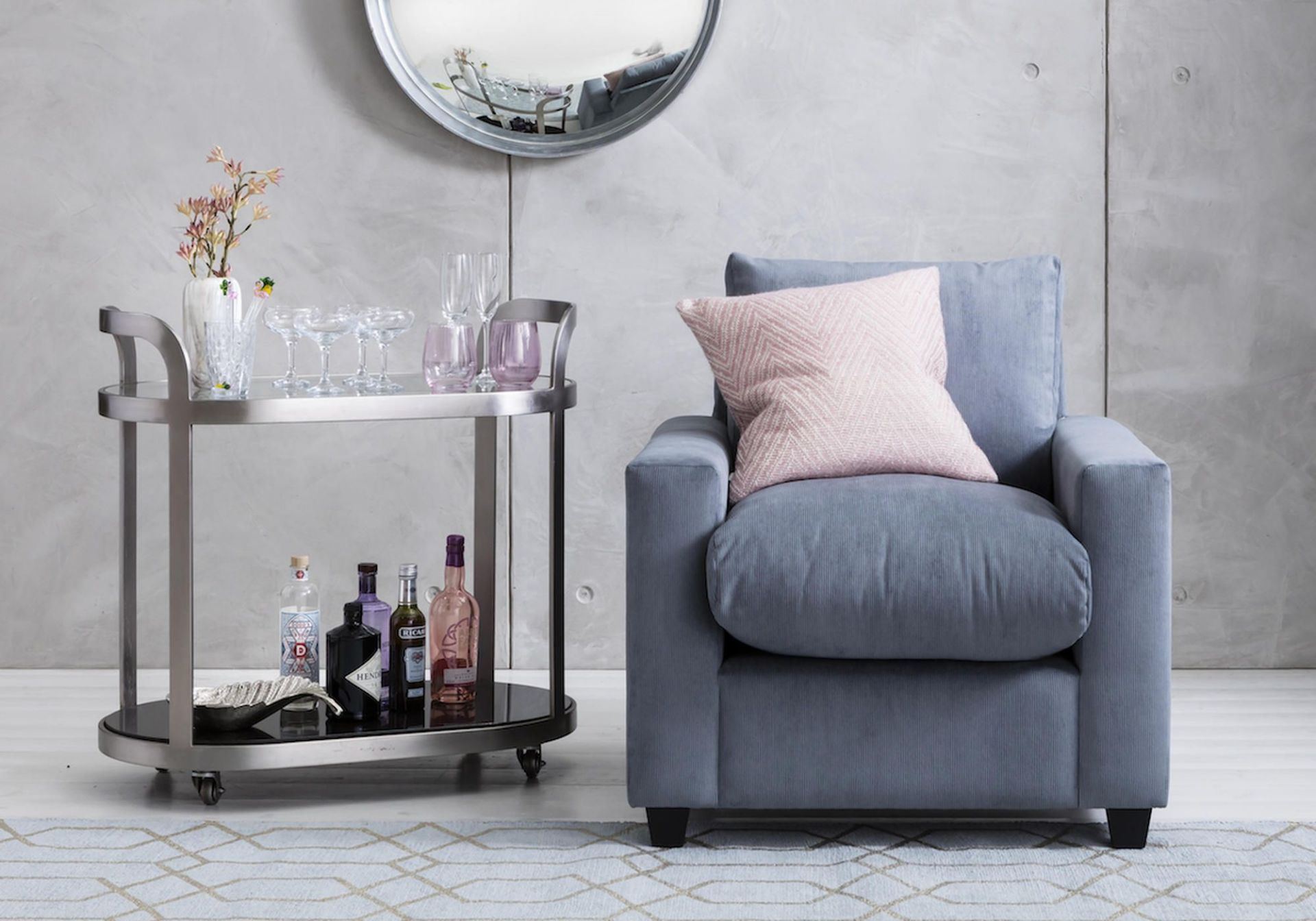 Mimi Armchair in Silver Spoon Classically Classic Meet Mimi, our take on classic perfection.