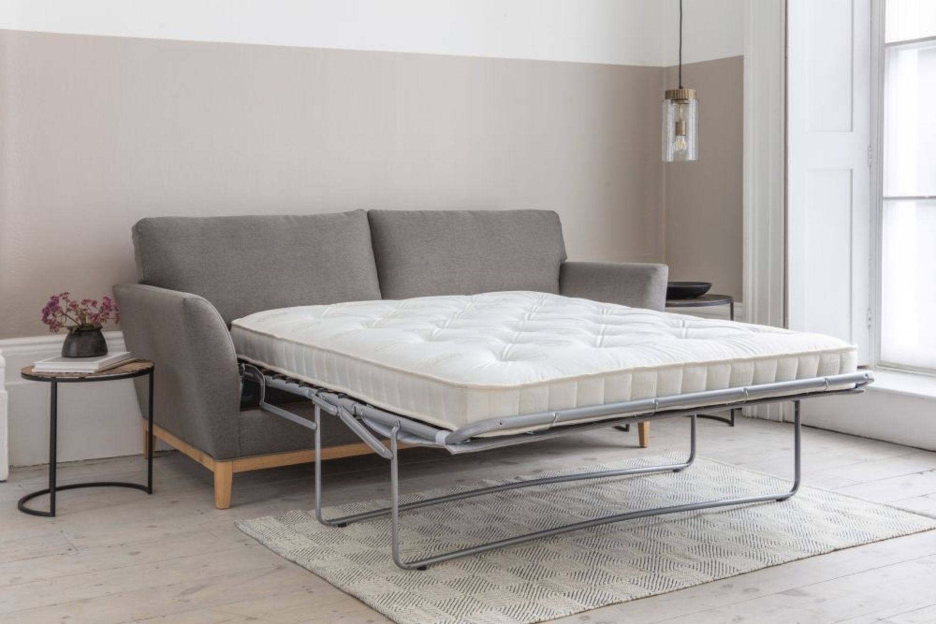 Norwood Sofa Bed 140cm Pocket Matt Placido Wedgewood Clean Nordic styling perfectly combined with - Image 2 of 3