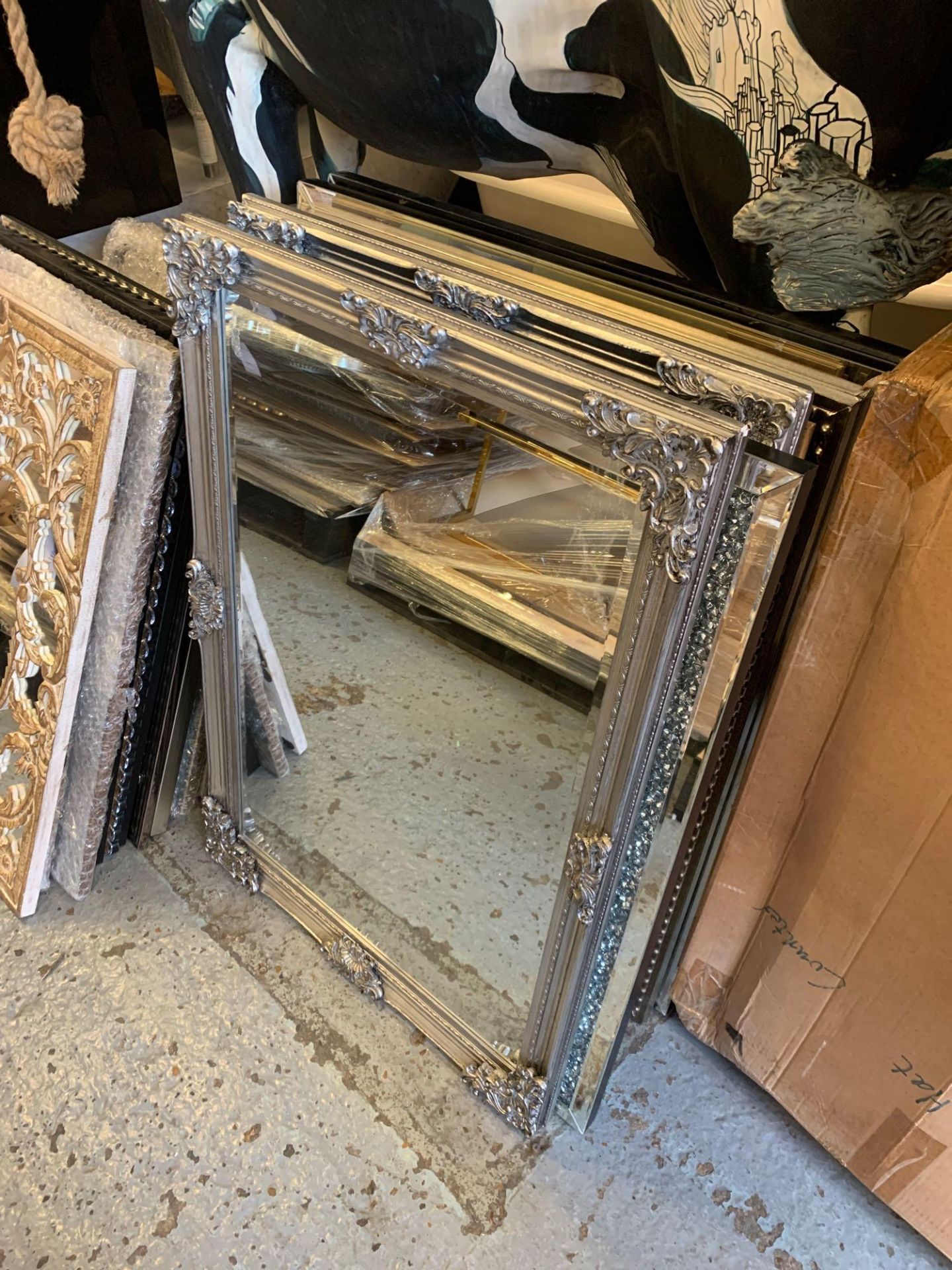 Fiennes Rectangle Mirror Silver 610 X 920mm This Vintage Inspired Piece Rectangle Mirror With Its - Image 4 of 4