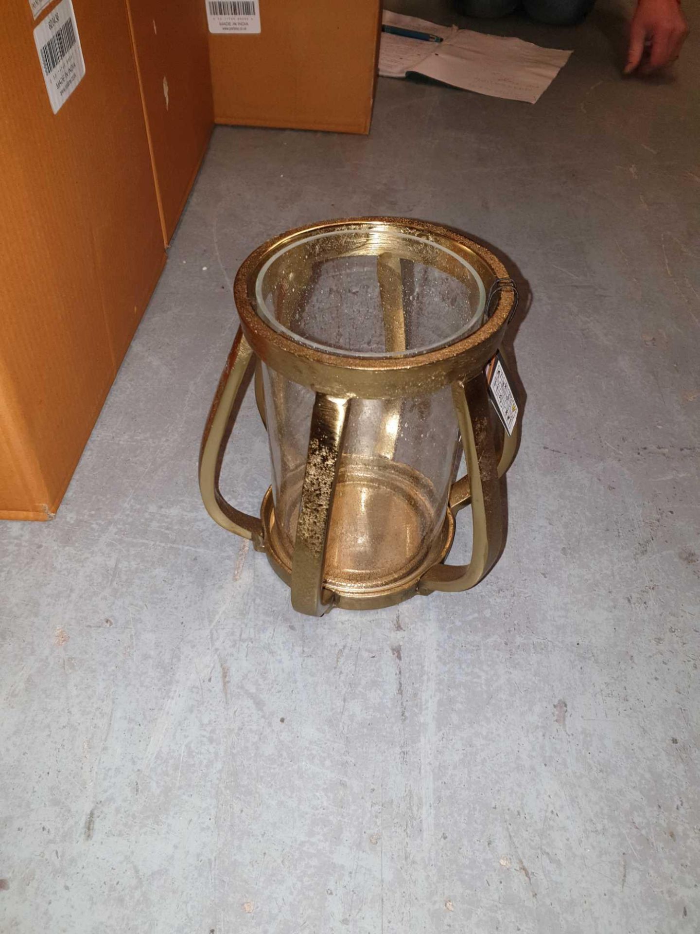 Ashlee Hurricane Vase Gold 210x215mm (5011745890554)