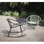 Finsbury Garden Rocking Chair Pastel Matt Black Steel By Swoon Editions (brand new boxed) (brand new