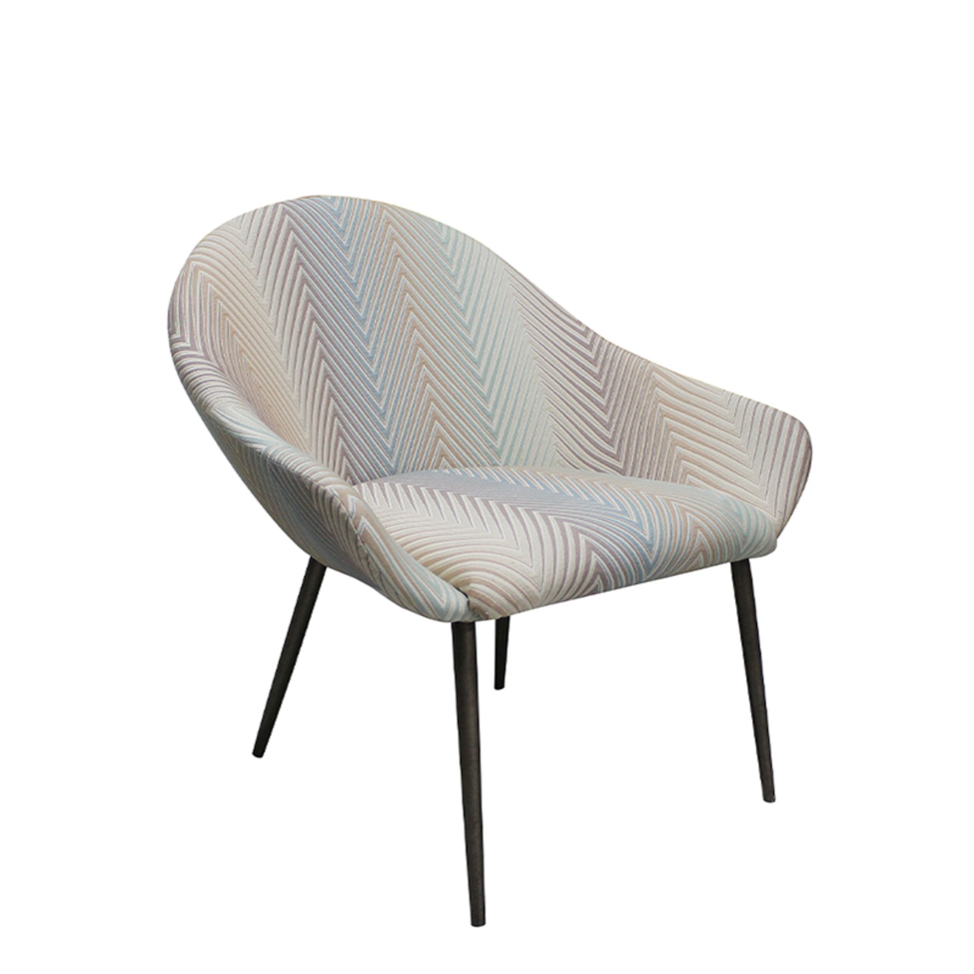 Provence Lounge Chair Upholstered in Herringbone spring Ordinary metal legs Size: 58 x 61 x 84 cm