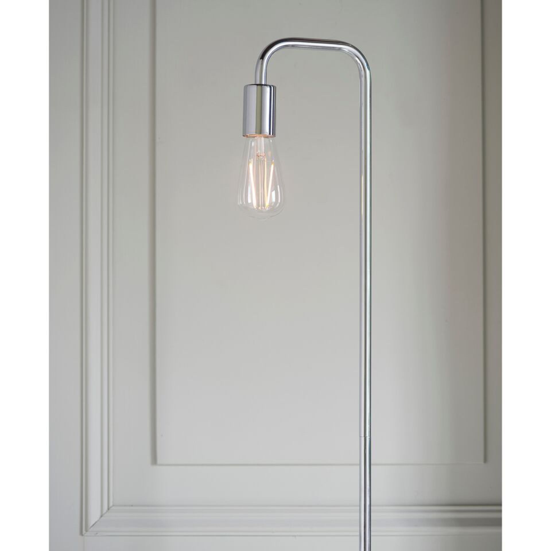 Rubens Floor Lamp Chrome The Rubens 1 Light Industrial Style Floor Lamp In Polished Chrome. An - Image 2 of 2