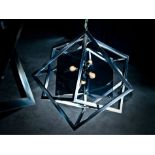 Michael Yeung Cubis Pendant Lamp In Matt Black 30cm Brand New ( Loc H )