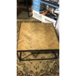 Parquet Coffee Table This Table features stunning parquest detailing made using reclaimed elm and is