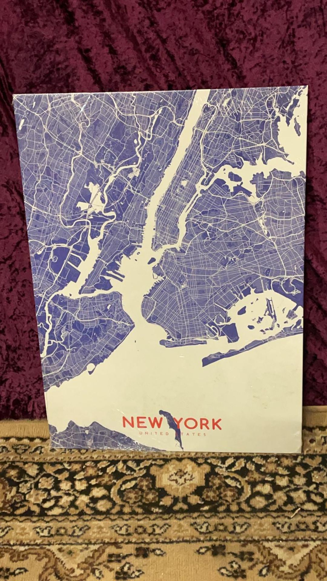 New York Metropolitan Topography Map Large Vivid Metal Mounted Map Neatly Organises Urban Sprawls