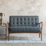 Humber 2 Seater Sofa Dark Grey Linen This Humber two seater sofa stands out from the crowd with