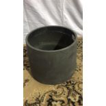 Pratt XXL  Black Washed fibre clay planter Internal diameter 28cm x Height 29cm