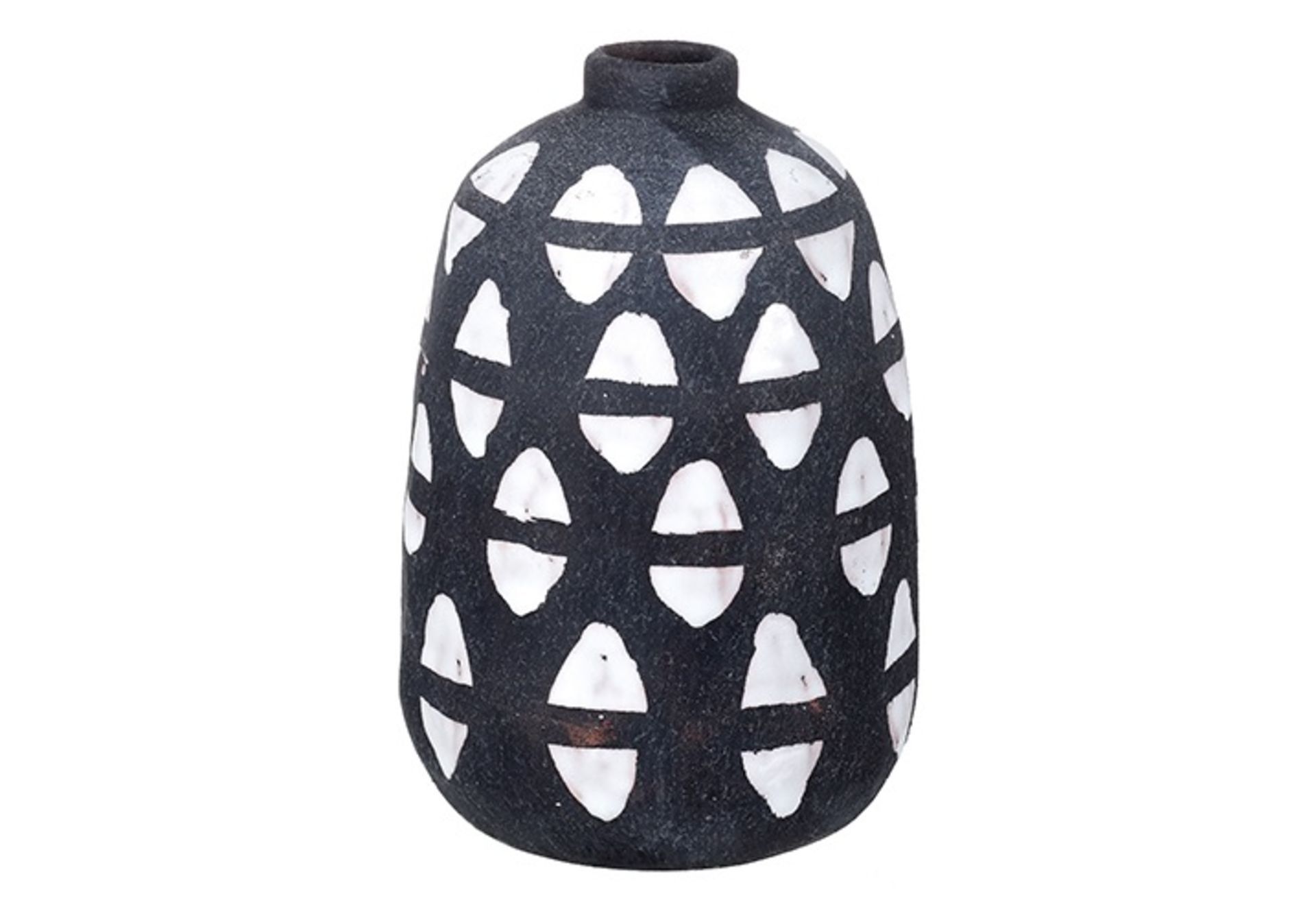 Cassington Vase terracotta in black and white 100x150mmh Brand New Parlane Accessories We take our
