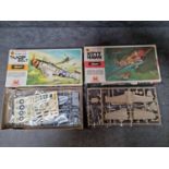 2 x Hales Model Kits Comprising Of Hasegawa 1/72 Scale Series #JS-144:300 Curtiss Mk 1A Kitty Hawk