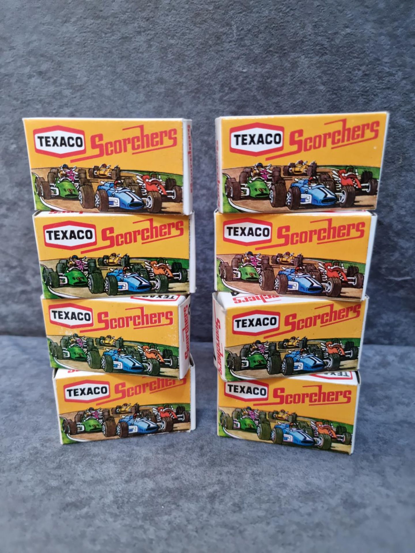 Zee Toys 6 x Boxed Diecast Texaco Scorchers Made In Hong Kong Comprising Of #D1 B.R.M F1 Scale: 1/66