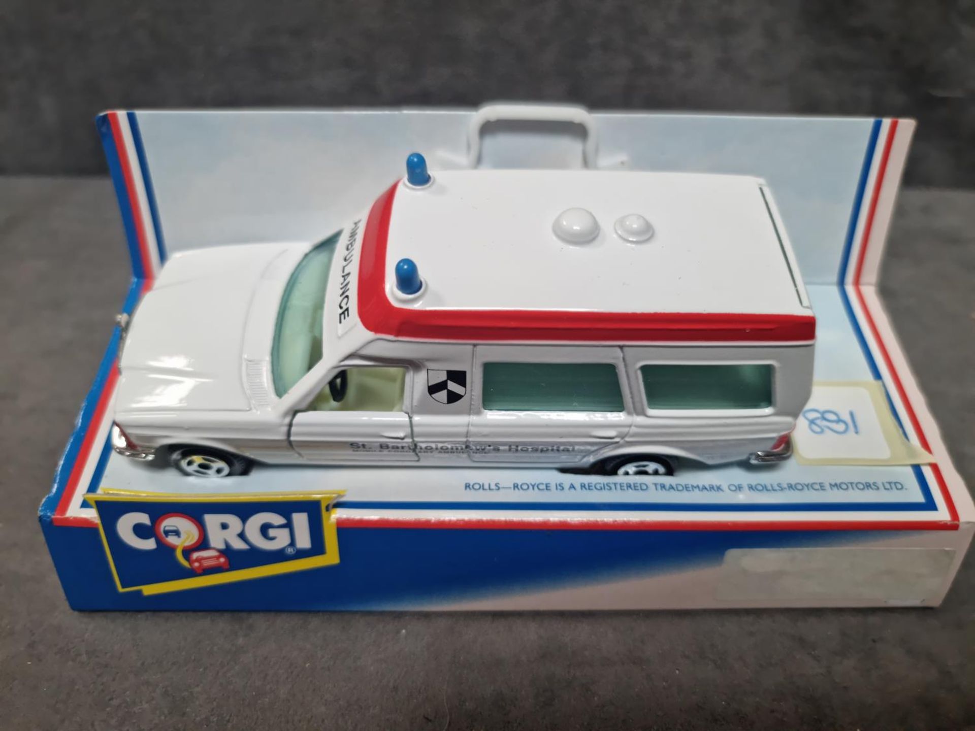 Corgi Toys #406 Mercedes-Benz Bonna Ambulance St. Bartholomew's Mint Unboxed 1/36 Scale