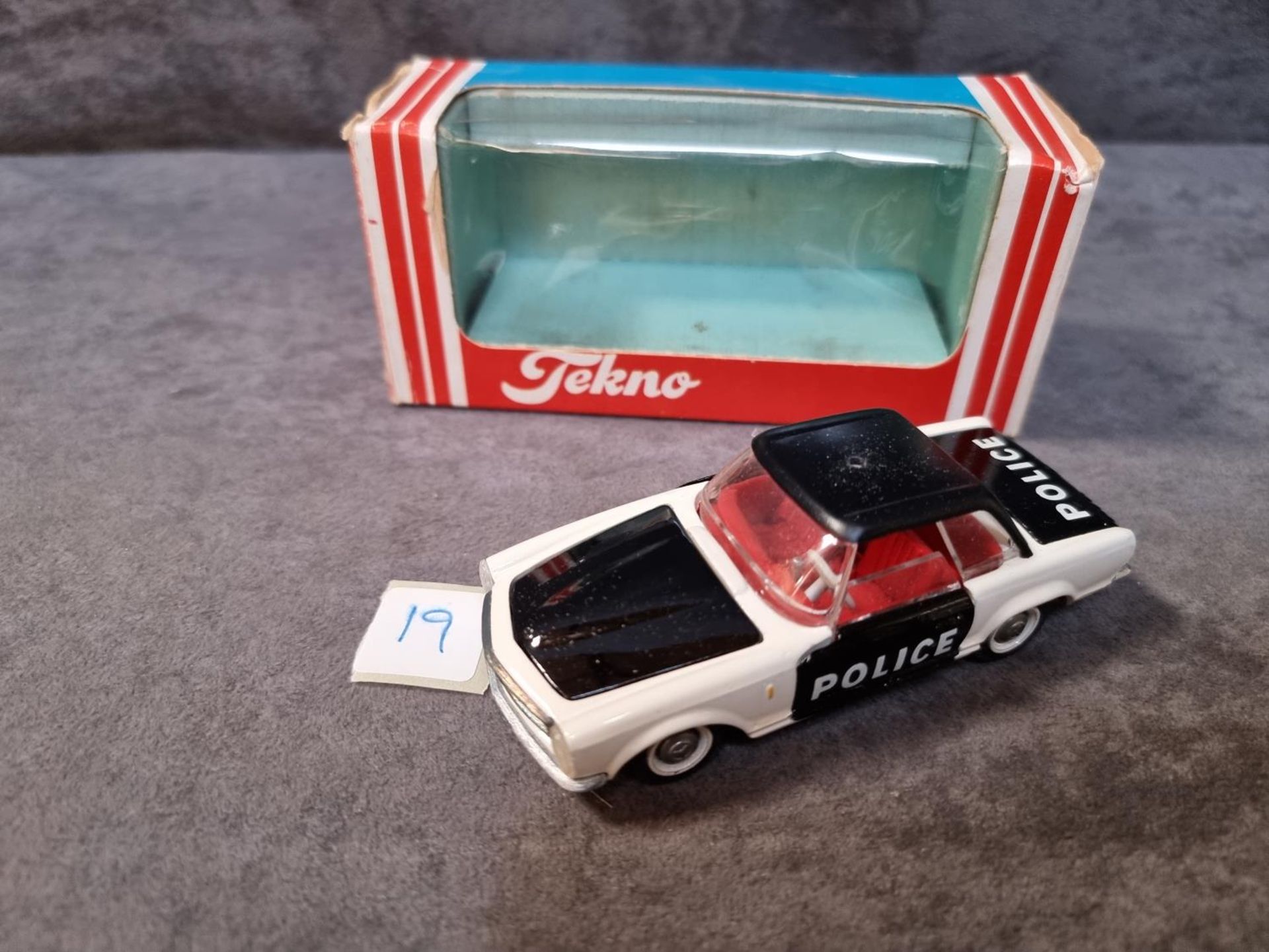 Tekno Diecast Rare #928 Mercedes 280 Police Car With Excellent Firm Box Made In Denmark