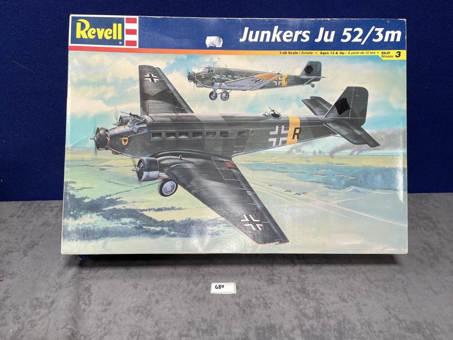 Revell Scale 1/48 #85-5612 Junkers Ju 52/3m With Sprues In Bag, Decals And Instructions In Box - I - Bild 3 aus 3