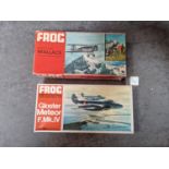 2 x Frog Scale Models Comprising # F200 Gloster Meteor F.Mk.IV 1:72 Scale Still On Sprues And #