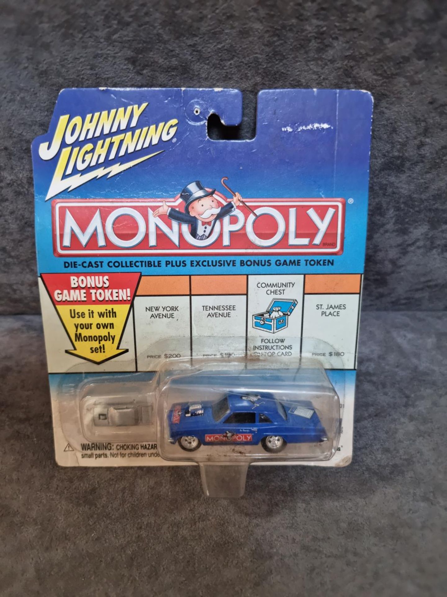 Johnny Lightning Monopoly Diecast Collectible Car #155-20 By Playing Mantis In Original Bubble